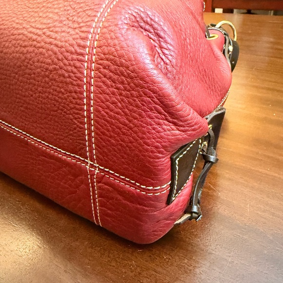 Dooney & Bourke Burgundy Leather Shoulder Bag - Picture 3 of 10